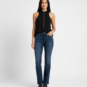 Ambiance Black Tank with gold half zip